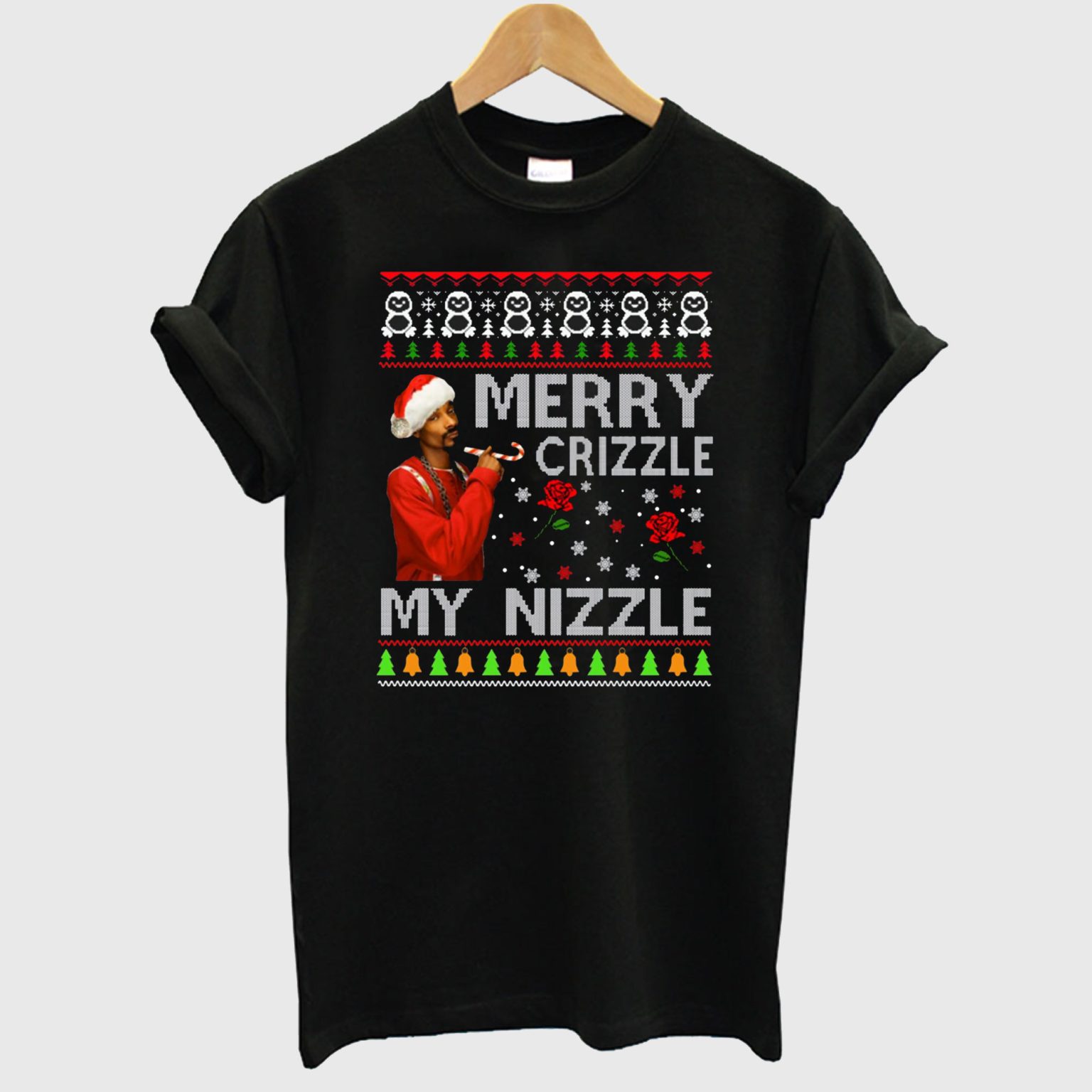 Merry Crizzle Funny Snoop Dogg Christmas T-Shirt