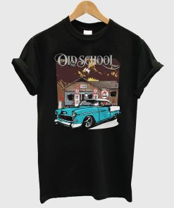 1955 Skyline Blue Chevy Bel Air Old School T Shirt