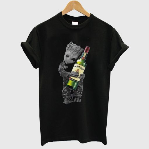 Baby Groot Hug Jameson Wine T shirt