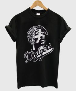 Dodgers Tupac Shakur Los Angeles Baseball T shirt