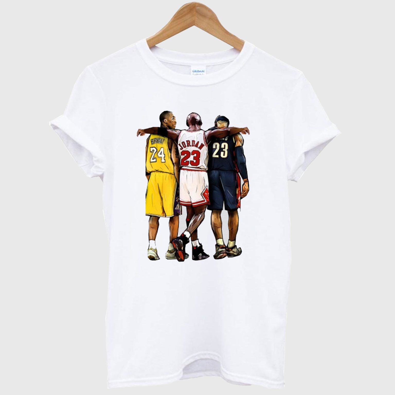 Lebron James Michael Jordan Kobe Bryant Great Star NBA Basketball T shirt