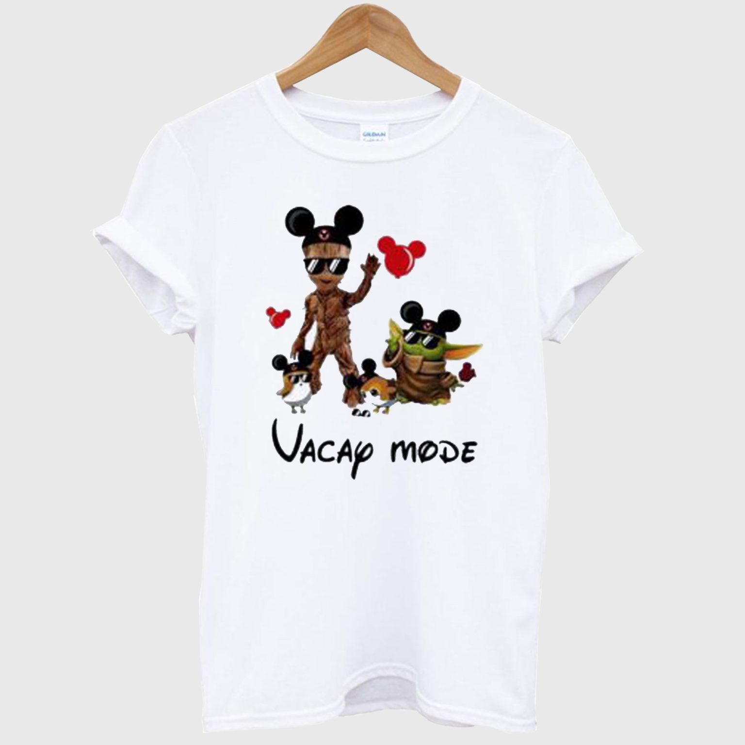 Mickey Mouse Baby Yoda And Baby Groot Vacay T Shirt