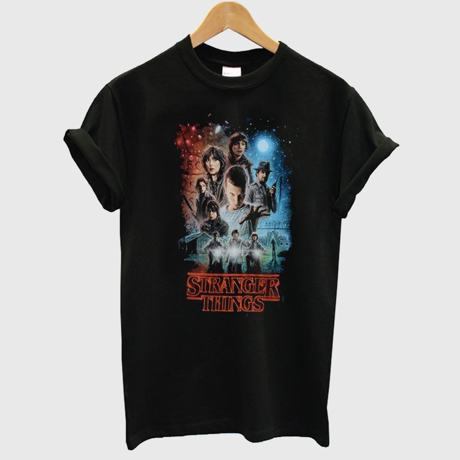 Millie Bobby Brown Stranger Things Autographed Group Shot Graphic T shirt