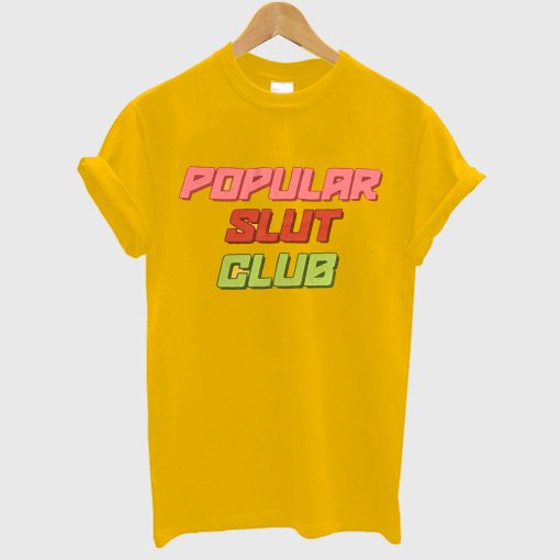Popular Slut Club ringer T-shirt