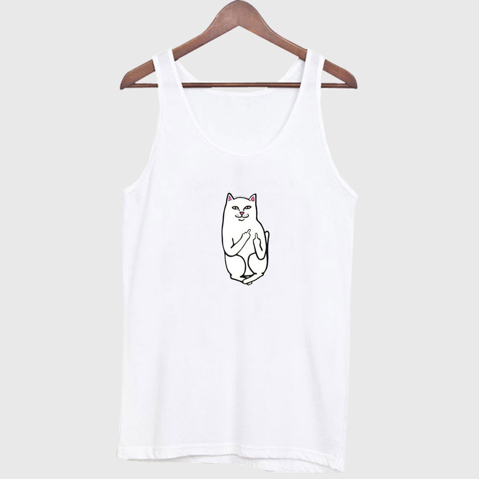 RIP N DIP Nermal Cat Middle Finger Tank-top