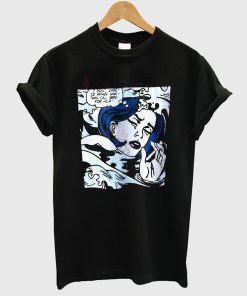 Rare Roy Lichtenstein Crying Girl Pop Art Big Logo T-Shirt