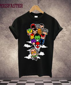 Stan Lee Holding Balloons Avengers Heroes T-Shirt