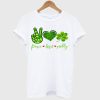 Peace Love Paddy St Patrick’s Day Shamrock T Shirt