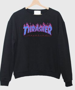 Thrasher Blue Flames Sweatshirt
