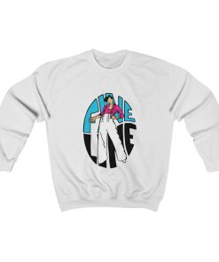 Feine Linie Rundhals Harry Styles Sweatshirt