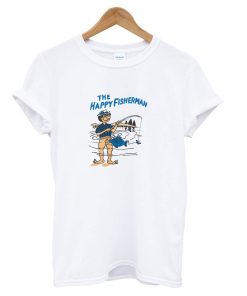 The Happy Fisherman White T shirt