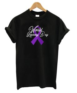 World Leprosy Day Purple Ribbon T shirt