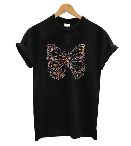 Women Rose Butterfl T-Shirt